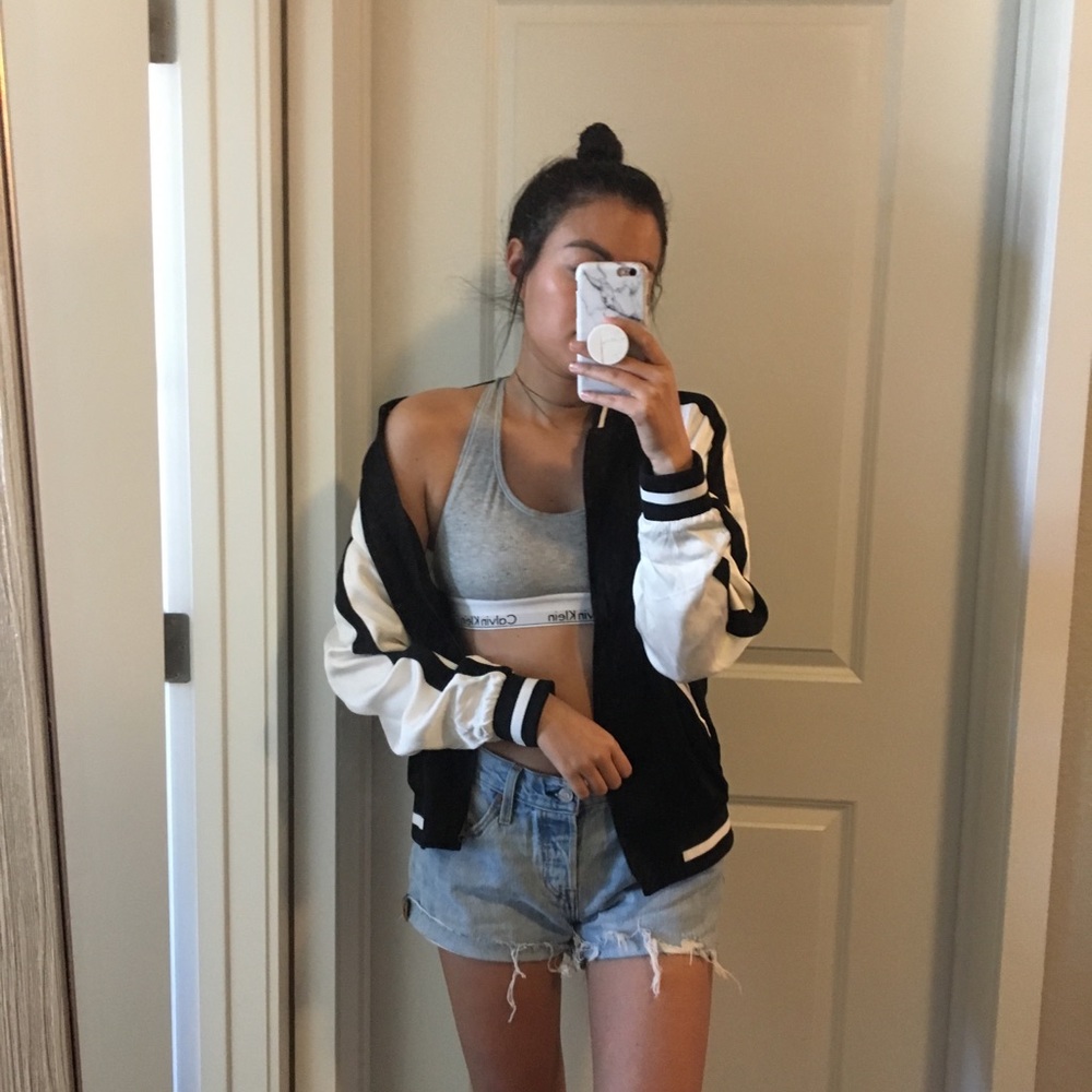 Forever 21 silky bomber jacket